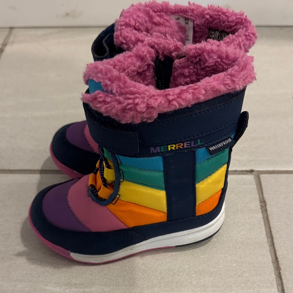 Merrell Stride Rite Toddler rainbow Waterproof snow Boots